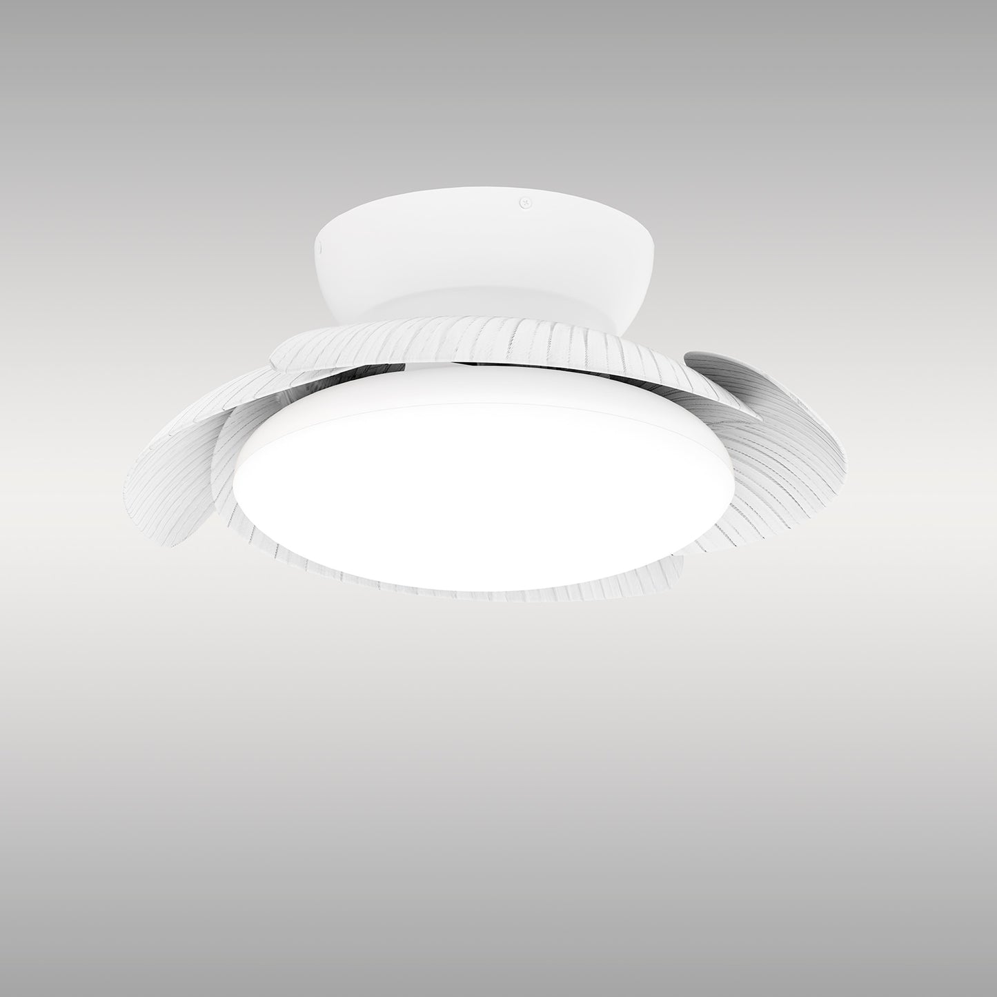 Aloha White Ceiling Fan with Light  52cm 45W LED Dimmable Ceiling Light With Built-In 30W DC Reversible Fan, 5yrs Warranty